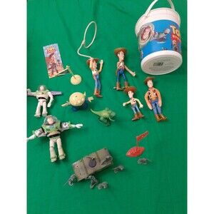 Toy Story Fast Food Toys Vintage Toy  STORY Burger King & Toy Story Bucket VTG